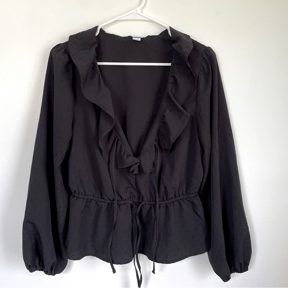 Old Navy black peplum blouse